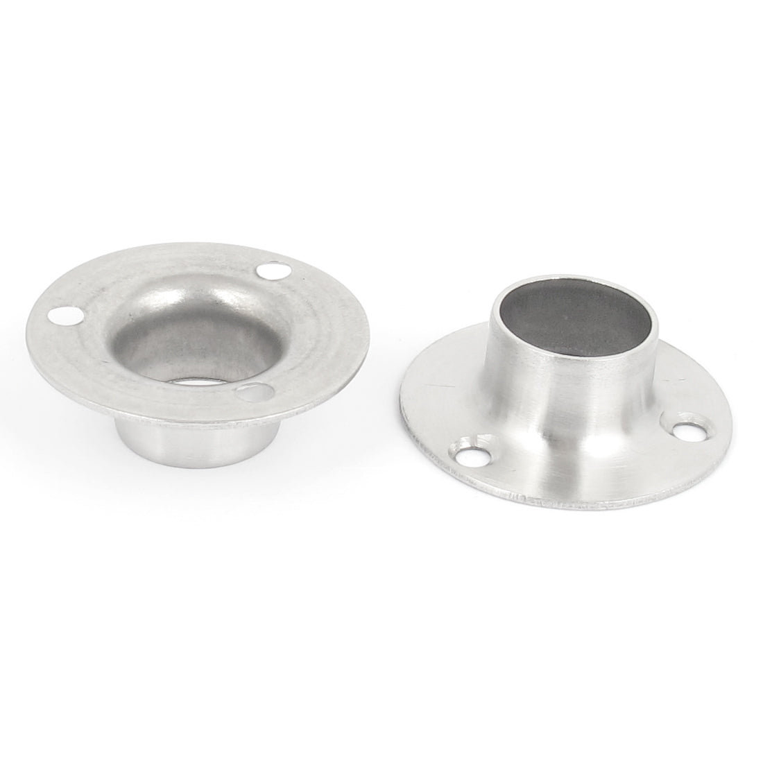 Harfington Closet Hanging Rail Rod End Flange Support Bracket Socket 2pcs for 19mm Dia Pipe