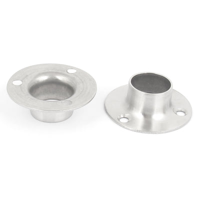 Harfington Closet Hanging Rail Rod End Flange Support Bracket Socket 2pcs for 19mm Dia Pipe