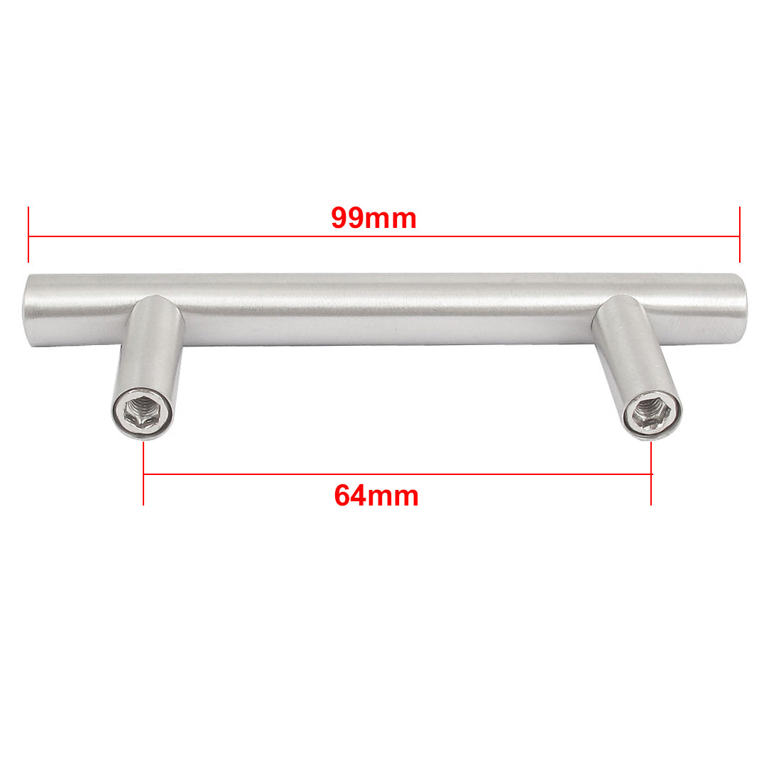 uxcell Uxcell 15pcs Stainless Steel Kitchen Cupboard Cabinet Drawer T Bar Pull Handle Knob 99mm