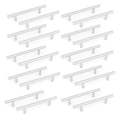 Harfington Uxcell 20pcs Stainless Steel Kitchen Cupboard Cabinet Drawer T Bar Pull Handle Knob 6"