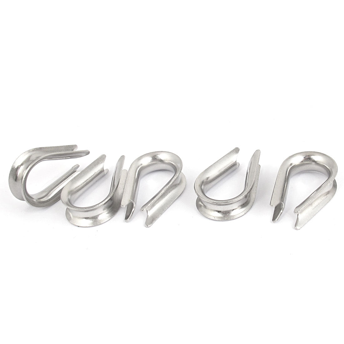 Harfington 5pcs 304 Stainless Steel 5mm Wire Rope Cable Commercial Thimbles Lifting Gear