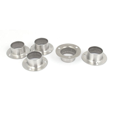 Harfington Closet Wardrobe Hanging Rail Rod End Support Bracket Socket 5pcs for 32mm Dia Pipe