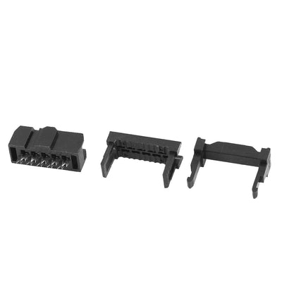 Harfington 11Pcs 2.54mm Pitch 10 Pin IDC FC Header Socket Connector