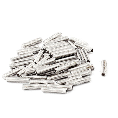 Harfington 50pcs Stainless Steel M4x16mm Hex Socket Set Grub Screws