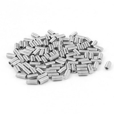 uxcell 100pcs Stainless Steel M4x8mm Hex Socket Grub Set Screws