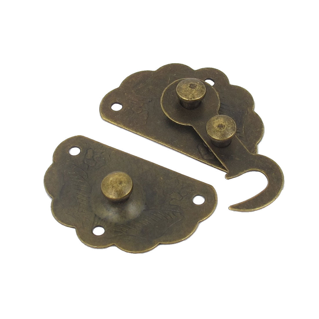 Harfington Antique Style Wooden Case Chest Box Latches Suitcase Lock Clasp Closure Bronze Tone 10 Sets