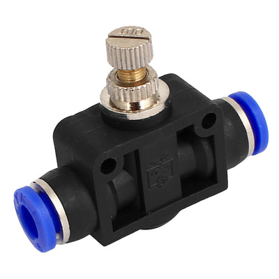 Harfington Air Hose Pneumatic Flow Speed Control Valve 6mm to 6mm Push in Quick Fitting