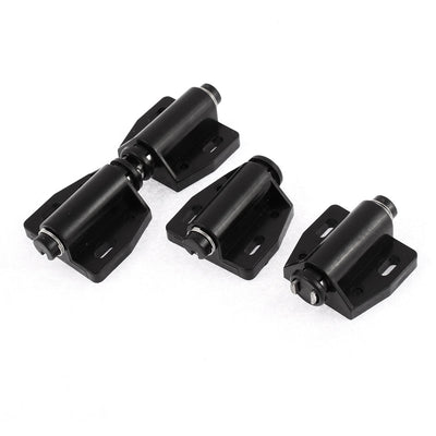 uxcell Uxcell Kitchen Cupboard Cabinet Door Drawer Magnetic Push Open Catch Latch Black 4Pcs