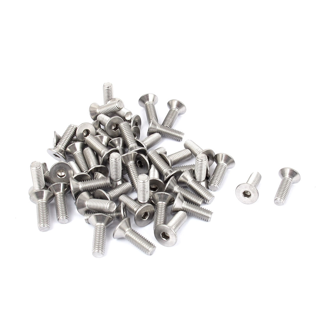 Harfington M5×16mm Hex Socket Countersunk Flat Head Screw Bolts 50pcs