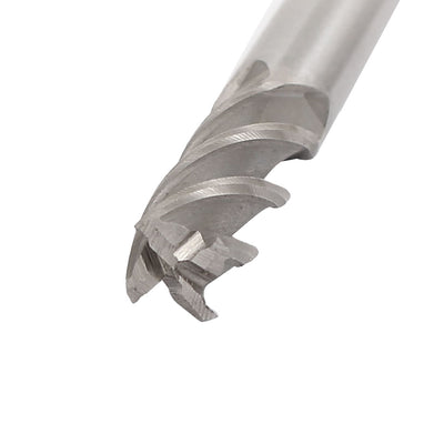 Harfington Uxcell 8mm Shank 8mm Cutting Dia 4 Flutes Spiral HSS End Mill Cutter