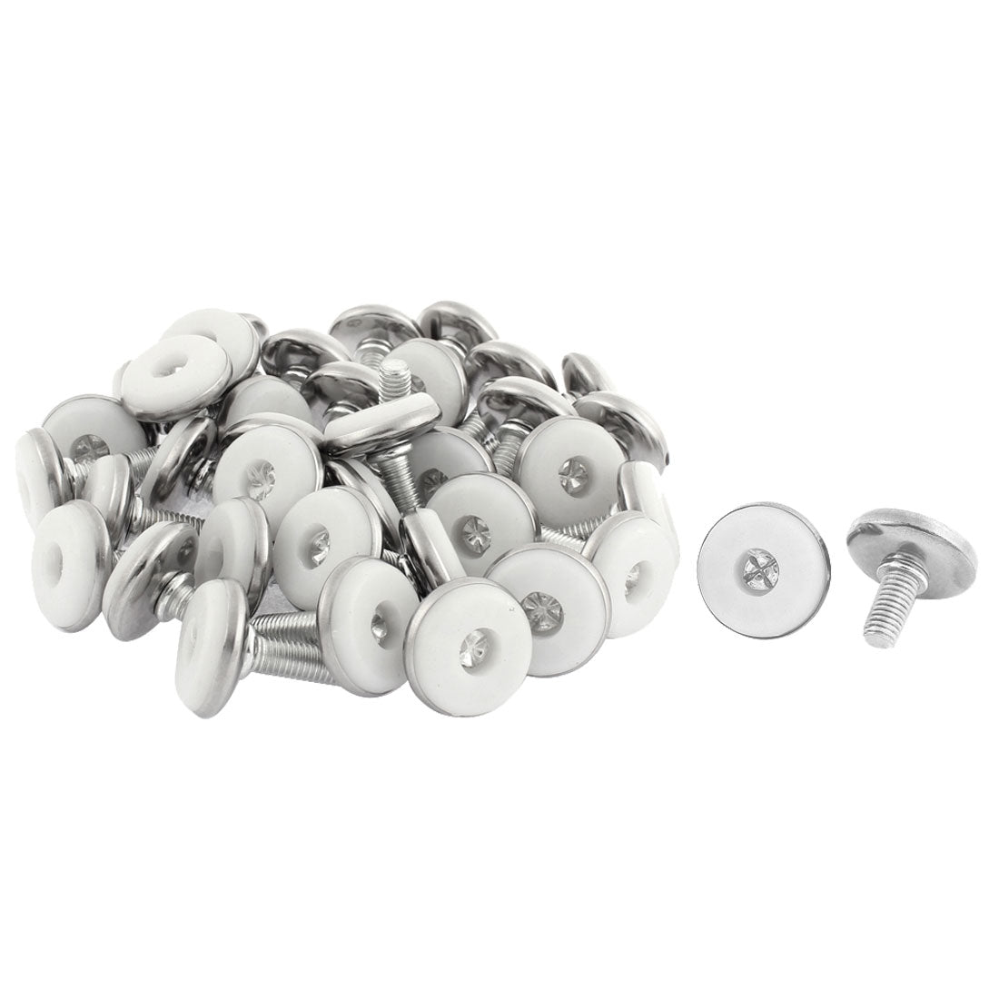 uxcell Uxcell Furniture Glide Leveling Foot M8x25mm Adjustable Thread Screw On Type 40pcs