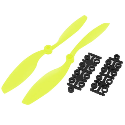 Harfington 2 Pcs 8"x 4.5" 8045 Nylon CW CCW Propeller Prop Yellow For Multicopter Quad Copter
