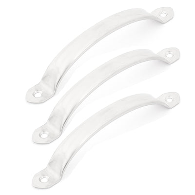 Harfington Uxcell 15cm x 1.8cm x 3cm Furniture Cabinet Drawer Stainless Steel Pull Handle 3Pcs