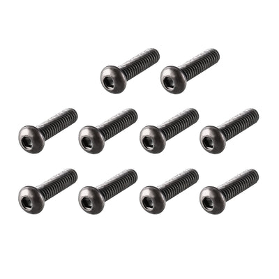 uxcell Uxcell M2x8mm Thread 10.9 Alloy Steel Button Head Hex Socket Cap Screw Bolt 100pcs