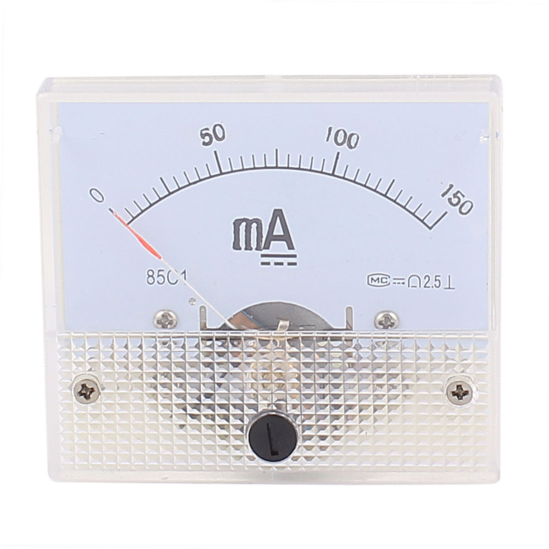 uxcell Uxcell 85C1 Pointer Needle DC 0-150mA Current Tester Panel Analog Ammeter 65mm x 56mm