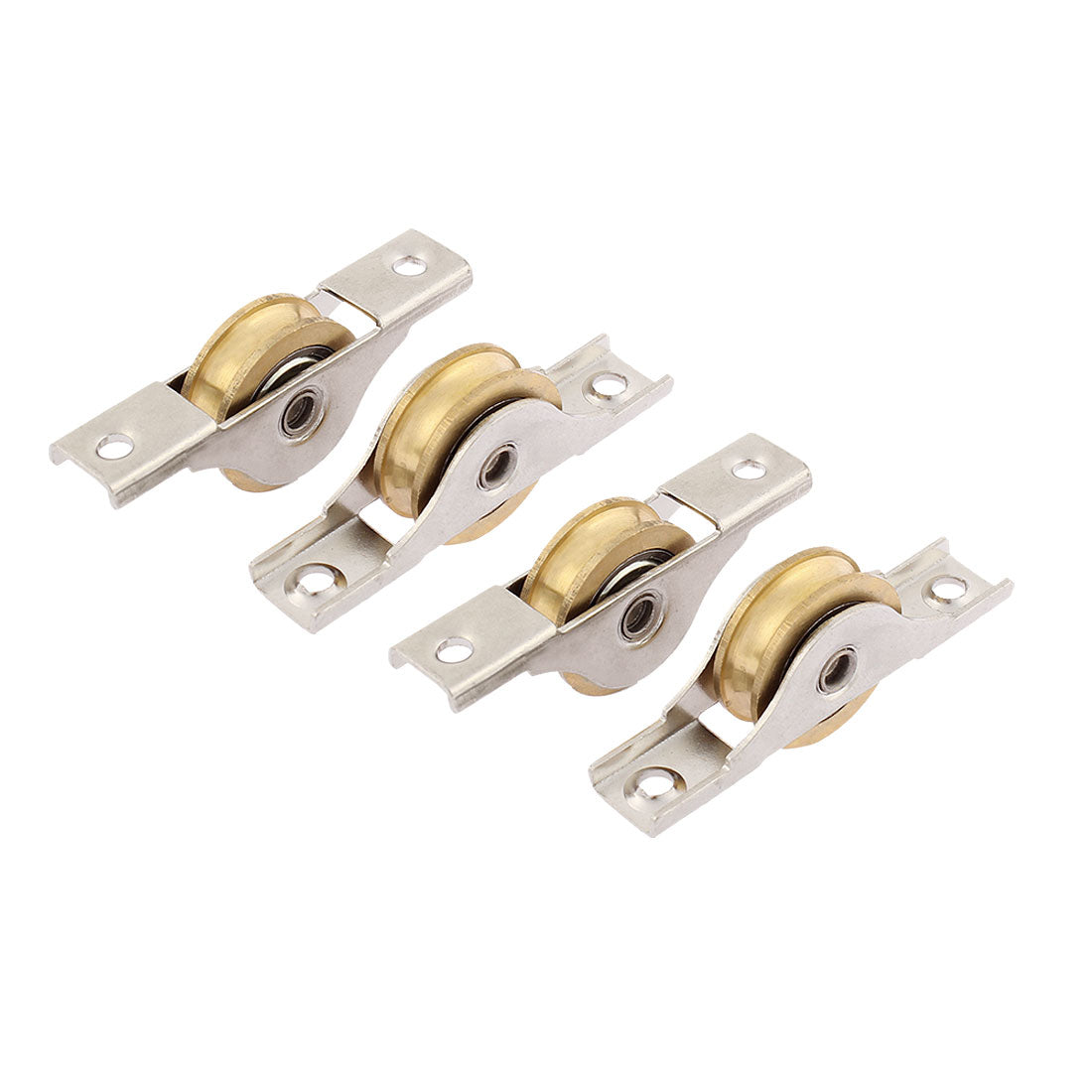 uxcell Uxcell Cabinet Door Sliding Wheel Axle Window Sash Pulley 26mm Single Roller 4pcs