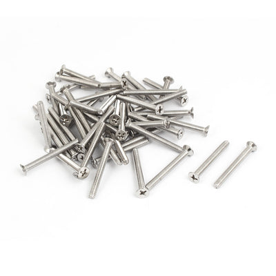 Harfington M4x35mm Stainless Steel Countersunk Flat Head Cross Phillips Screw Bolts 50pcs