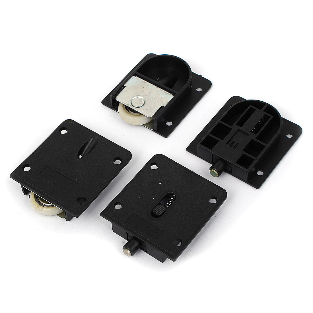 uxcell Uxcell Wardrobe Sliding Door 24mm Diameter Nylon Roller Wheels Pulley Silence Fittings 2 Sets