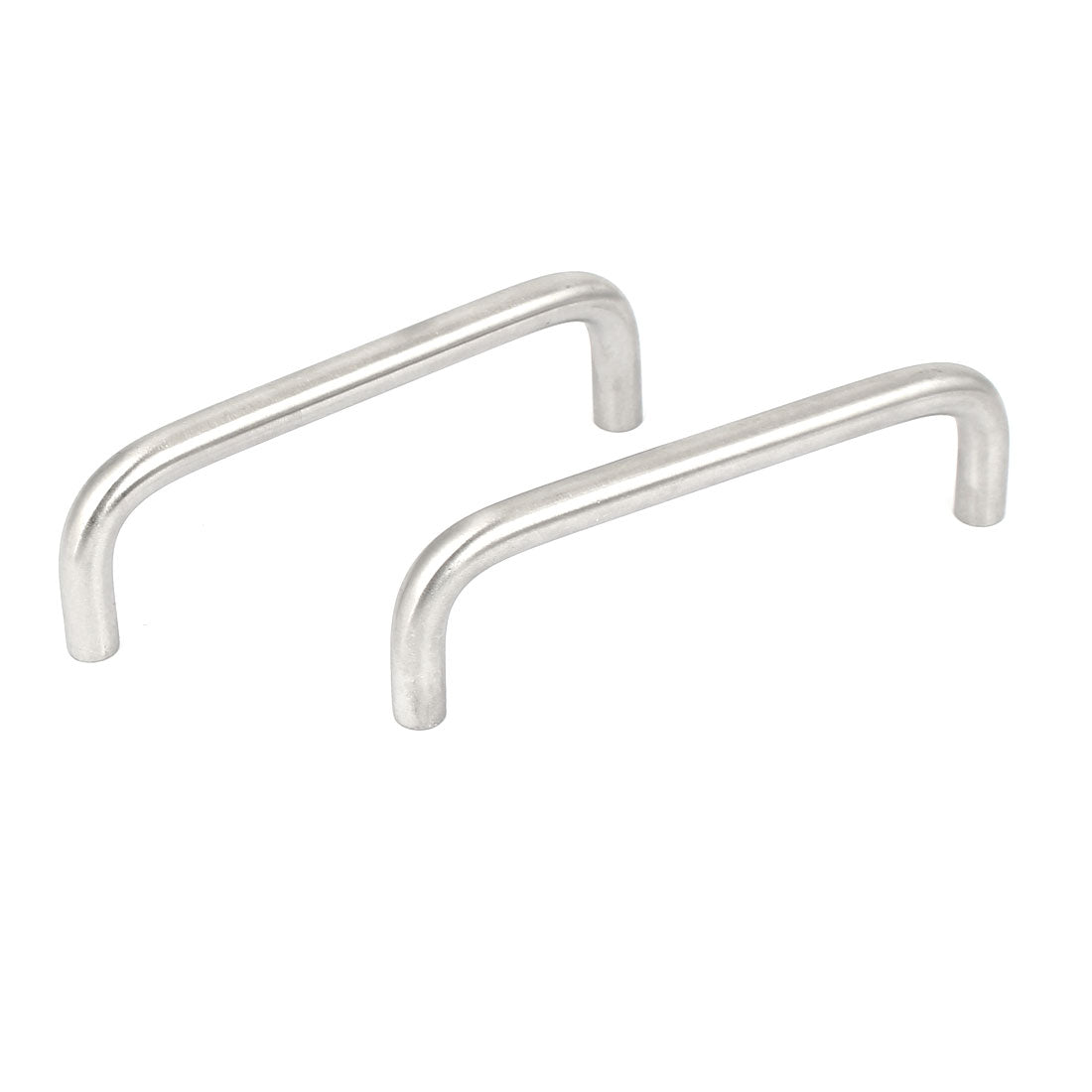 Harfington Cabinet Drawer Dresser Door 105mm Long U-Bar Pull Handle Knob Silver Tone 2pcs