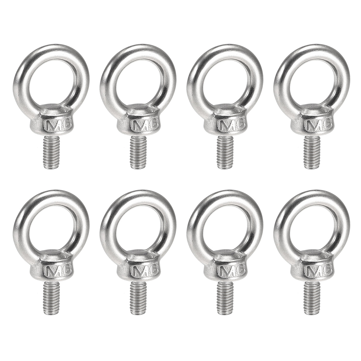 Harfington Machinery Shoulder Lifting Eye Bolt M6×12mm Male Thread 8pcs