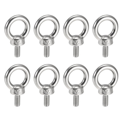 Harfington Machinery Shoulder Lifting Eye Bolt M6×12mm Male Thread 8pcs
