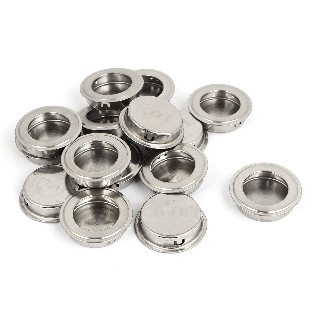 uxcell Uxcell 41mm Round Flush Drawer Sliding Door Concealed Pull Handle Knob 15 Pcs