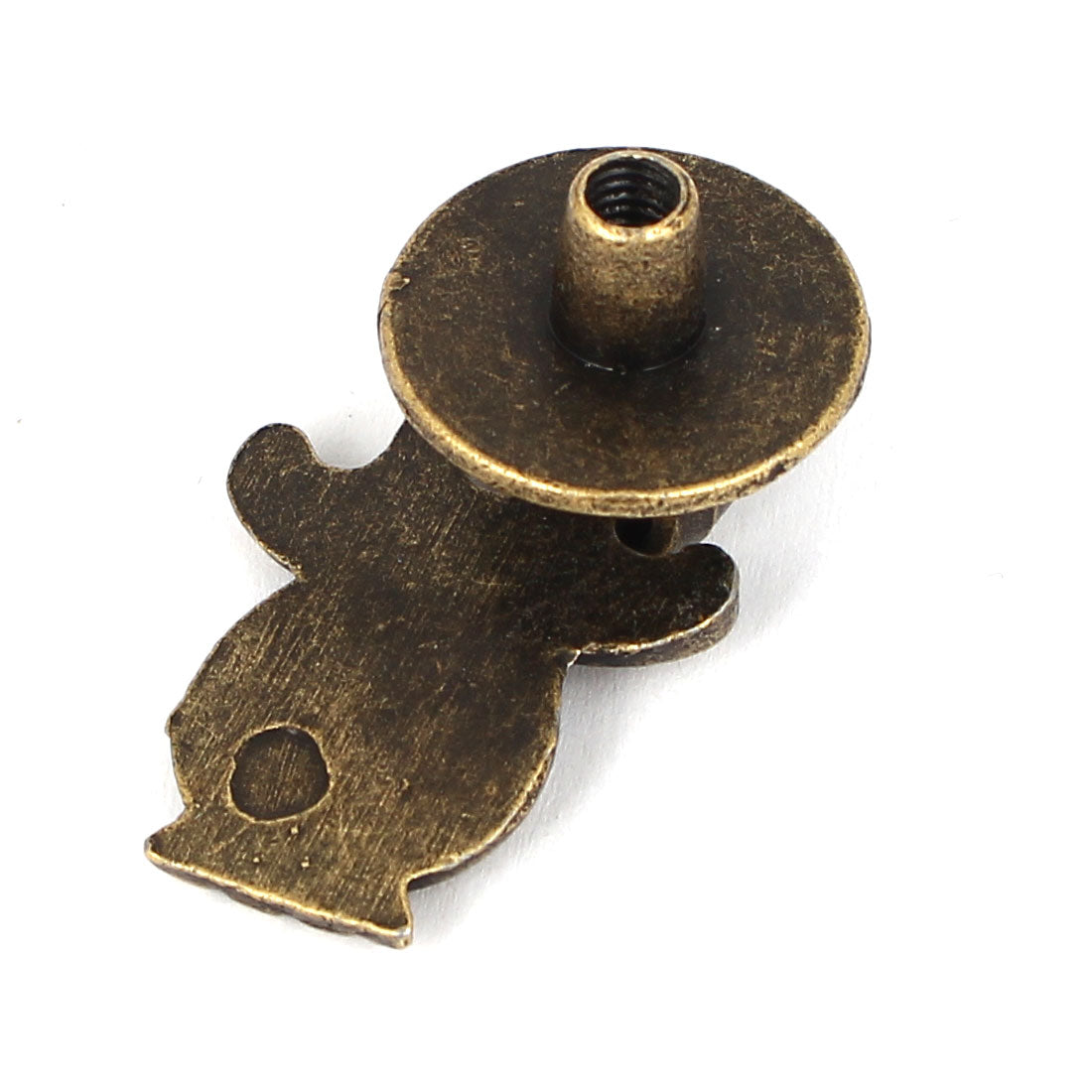 uxcell Uxcell Dresser Jewelry Wood Box Metal Single Hole Pull Handle Bronze Tone 5pcs