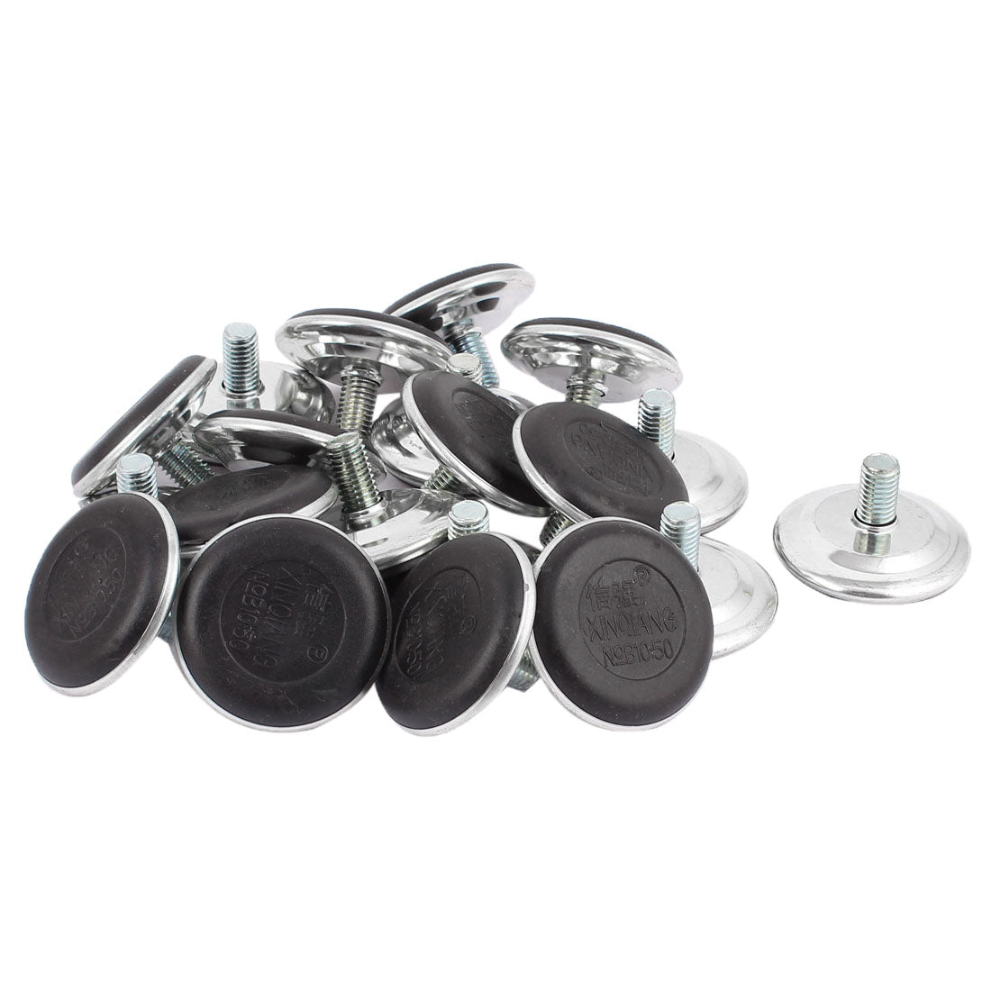 uxcell Uxcell 20Pcs Adjustable Screw On Type Furniture Glide Leveling Feet 10 x 16 x 50mm
