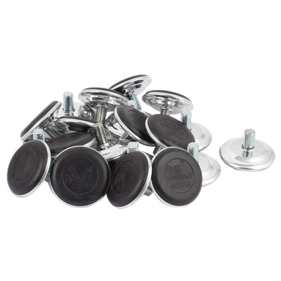 Harfington Uxcell 20Pcs Adjustable Screw On Type Furniture Glide Leveling Feet 10 x 16 x 50mm