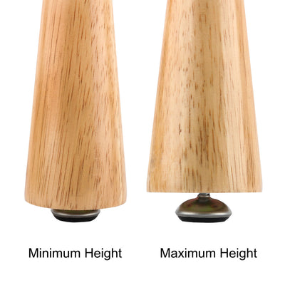 Harfington Uxcell 20 Pcs Adjustable Screw On Type Furniture Glide Leveling Feet 6 x 15 x 28mm