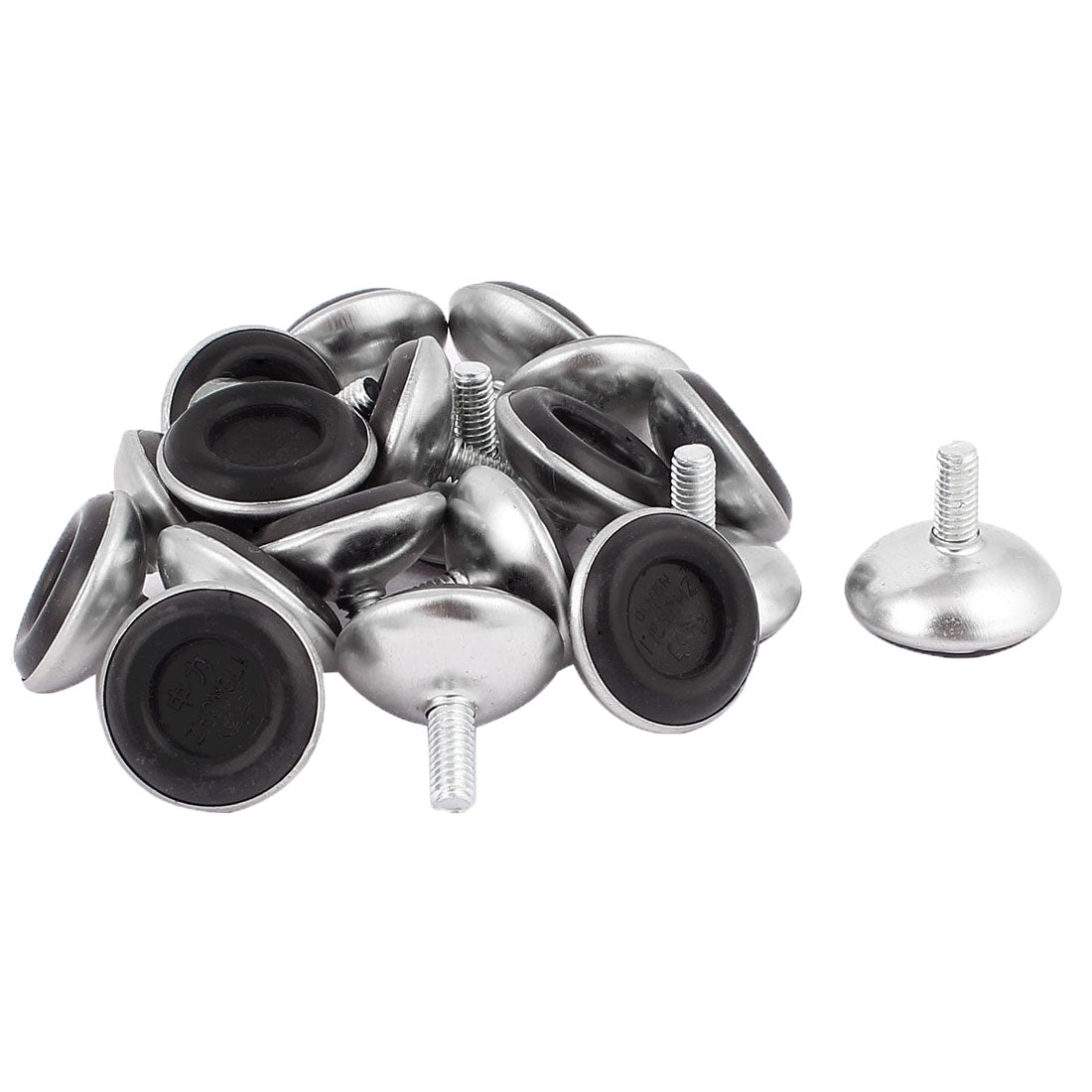 uxcell Uxcell 20 Pcs Adjustable Screw On Type Furniture Glide Leveling Feet 6 x 15 x 28mm
