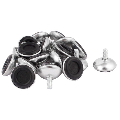 Harfington Uxcell 20 Pcs Adjustable Screw On Type Furniture Glide Leveling Feet 6 x 15 x 28mm