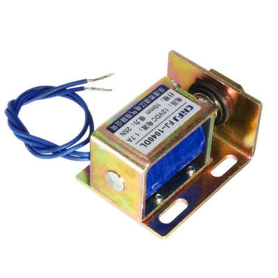 Harfington Uxcell 2Pcs DC 12V 1.7A 25N Force 10mm Stoke Open Frame Electromagnet FJ-1040DL