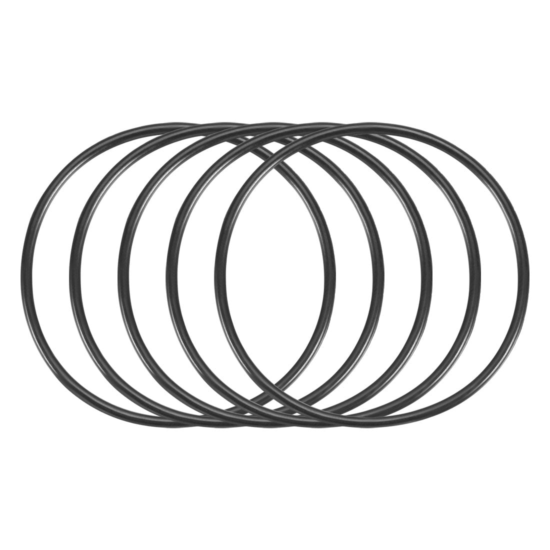 uxcell Uxcell Rubber 50mm x 46mm x 2mm Oil Seal O Rings Gaskets Washers Black 50pcs