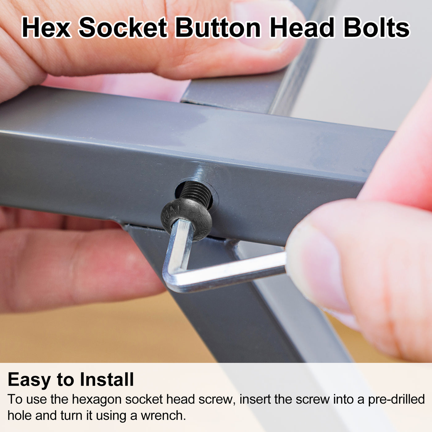 uxcell Uxcell M3x5mm 10.9 Alloy Steel Button Head Hex Socket Cap Screw Bolt Black 100pcs