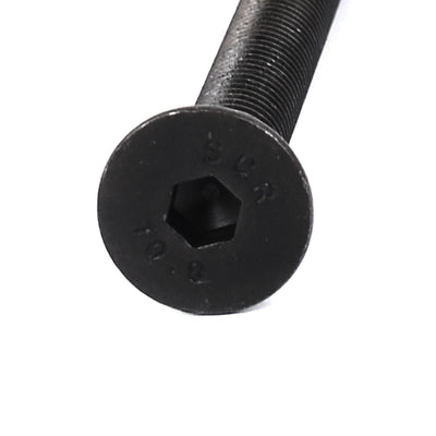 Harfington Uxcell M8x90mm 10.9 Carbon Steel Countersunk Head Hex Socket Screw Black 8pcs