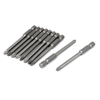uxcell Uxcell 1/4" Hex Shank 4.5mm PH1 Magnetic S2 Crosshead Phillips Screwdriver Bits 3" Long 10pcs