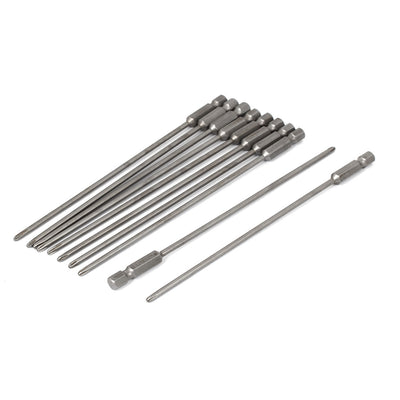 uxcell Uxcell 1/4" Hex Shank 150mm x 3mm PH1 Phillips Crosshead Screwdriver Bits 10pcs