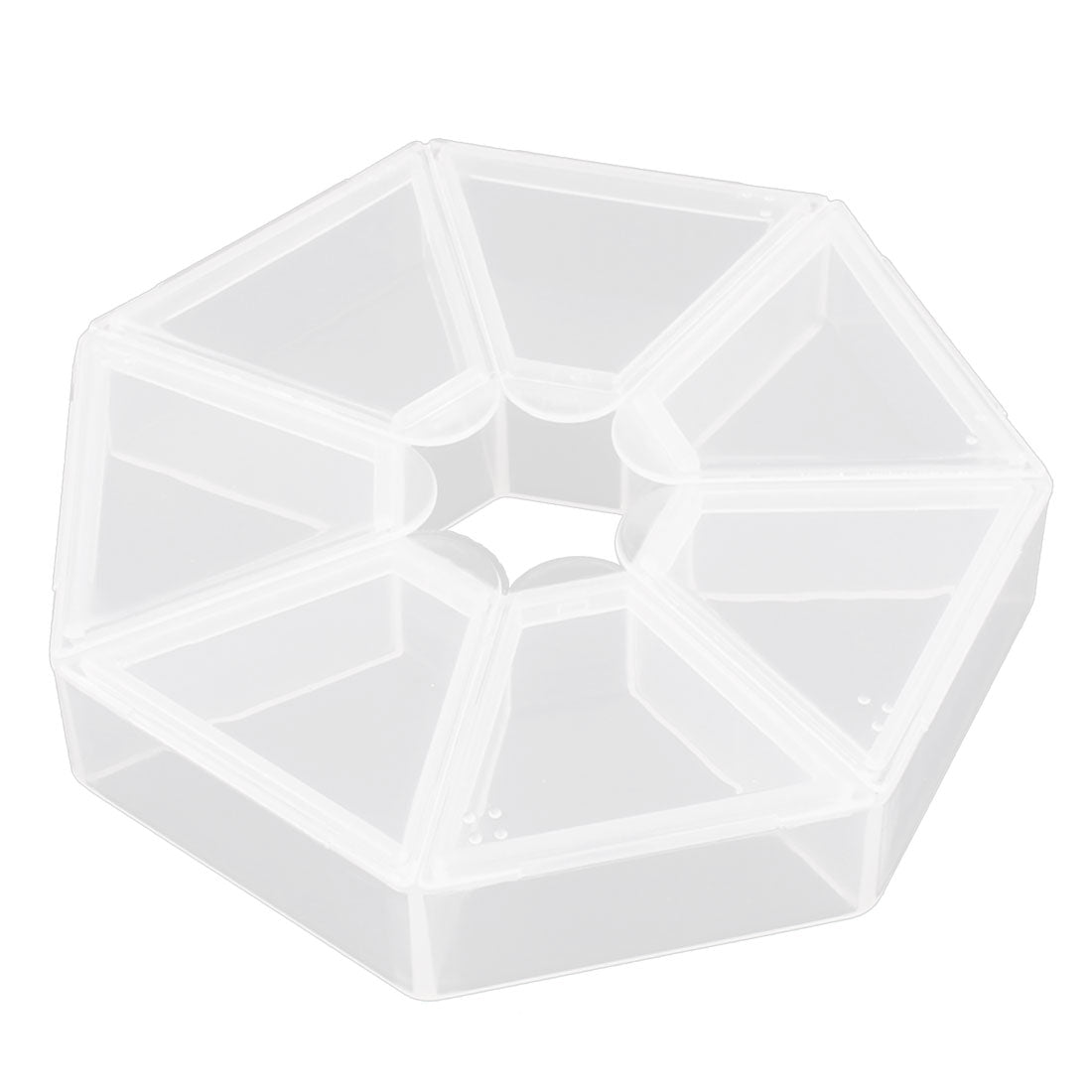 uxcell Uxcell Manicures Pills Tablet Plastic 7 Slots Storage Case Box Organizer Clear