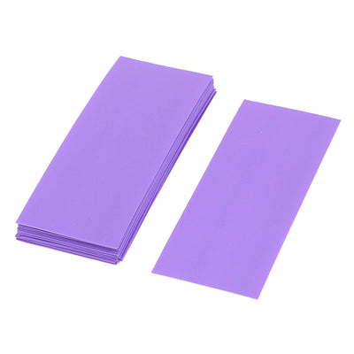 Harfington 20pcs 72mm x 18.5mm PVC Heat Shrink Tubing Purple for 1 x 18650 Battery