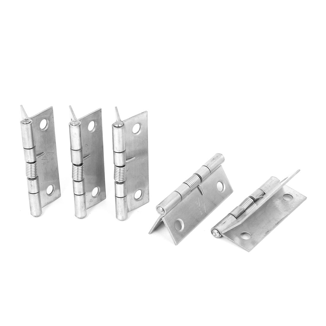 uxcell Uxcell Cabinet Drawer Door Spring Loaded Stainless Steel Hinges 50mmx37mm 5pcs