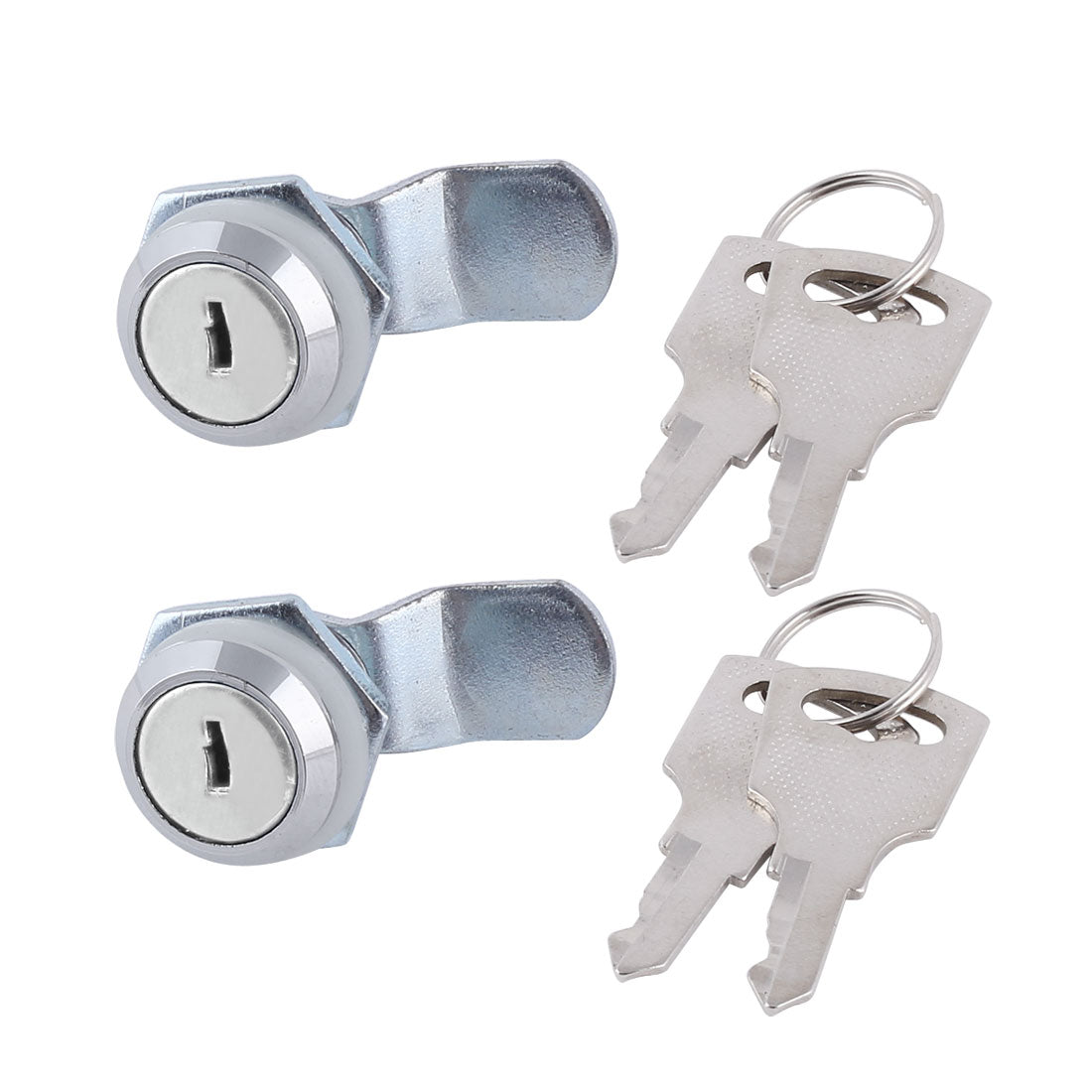 uxcell Uxcell Tool Box Mailbox Cabinets Drawer Locking Security Metal Round Head Cam Lock 2pcs w Keys