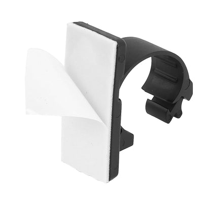 Harfington Uxcell 30 Pcs 16mmx37mm White Adhesive Backed Nylon Wire Adjustable Cable Clips Clamps