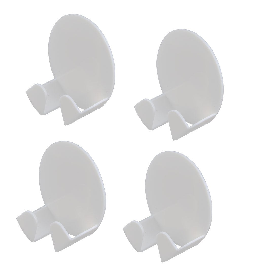 uxcell Uxcell Home Oval Shaped Sticky Electrical Connector Wall Hook Hanger Holder White 4pcs