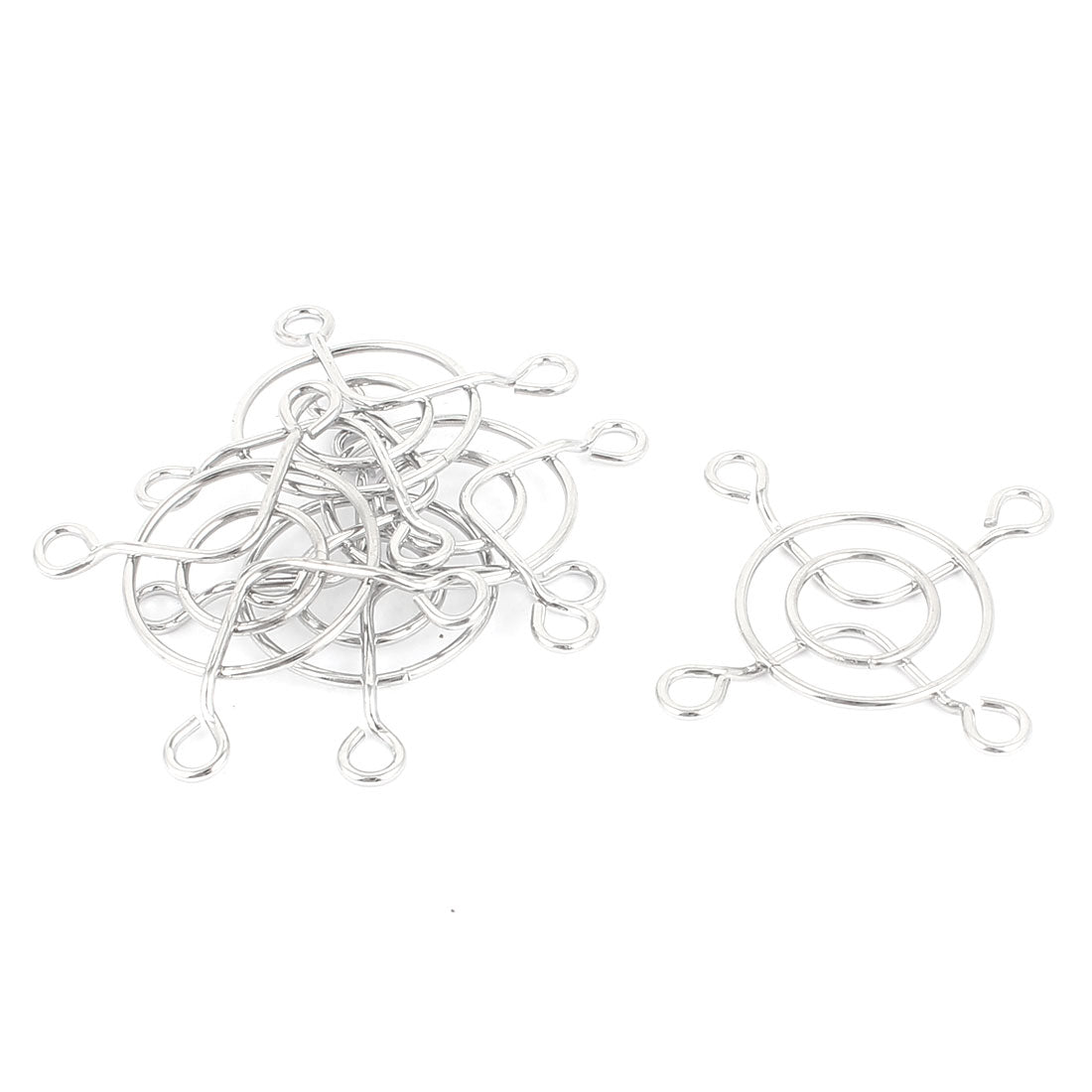 uxcell Uxcell 5 Pcs DC Fan Grill Protector Finger Guard 40mm 4cm Stainless Steel Silver Tone