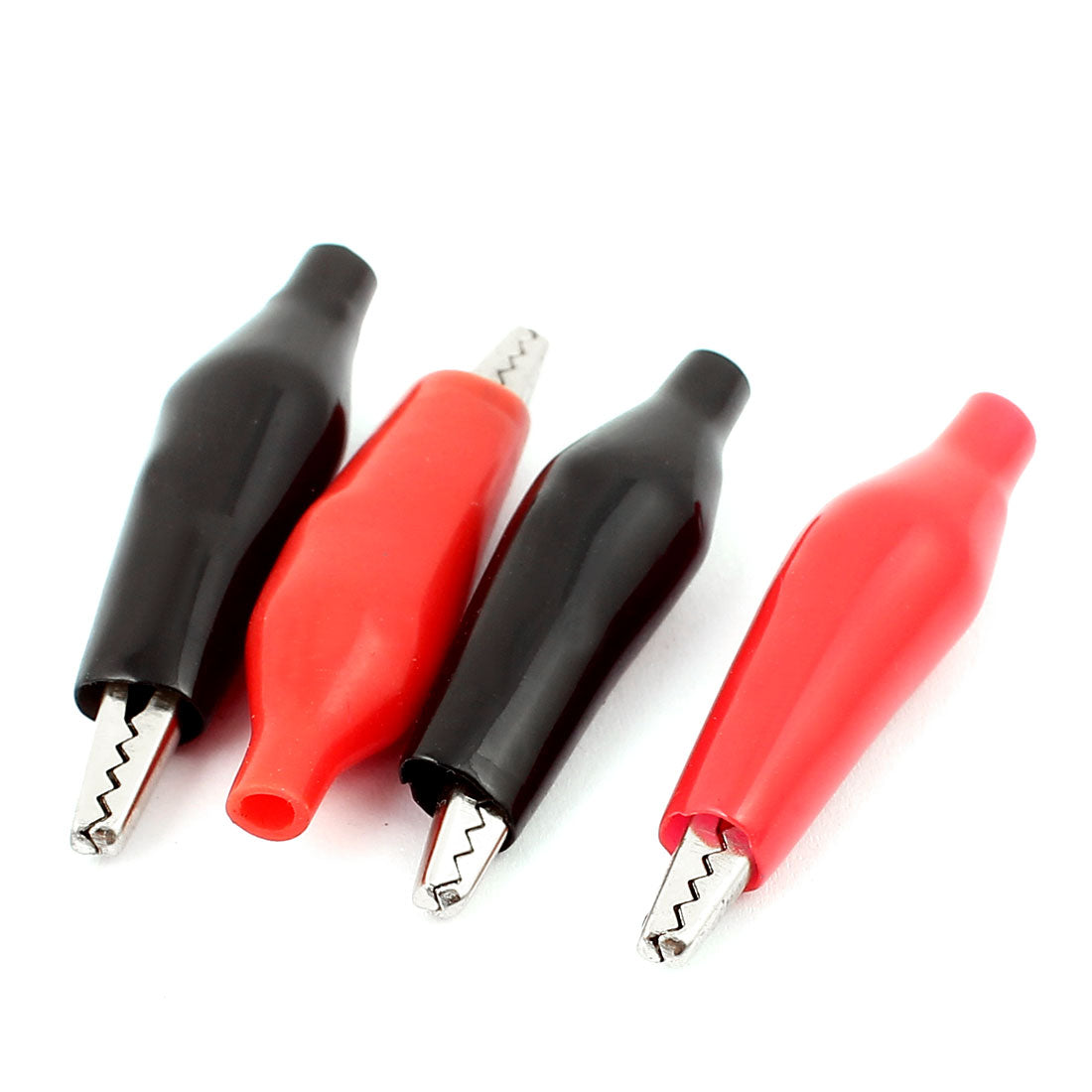 uxcell Uxcell Car Battery Laboratory Test Insulated Boot Spring Loaded Alligator Clip 42mm Long 4pcs