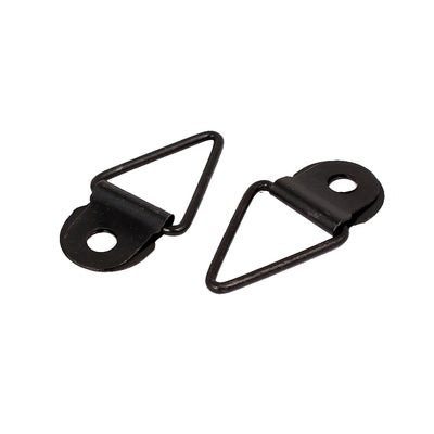 Harfington Uxcell Photo Frame Hanging Single Hole Triangle D-Ring Hanger Black 30mmx16mm 100pcs