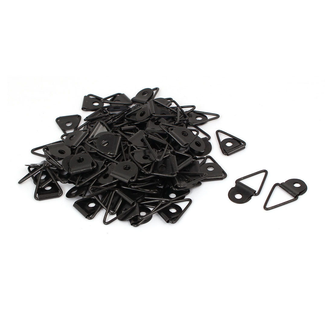 uxcell Uxcell Photo Frame Hanging Single Hole Triangle D-Ring Hanger Black 30mmx16mm 100pcs
