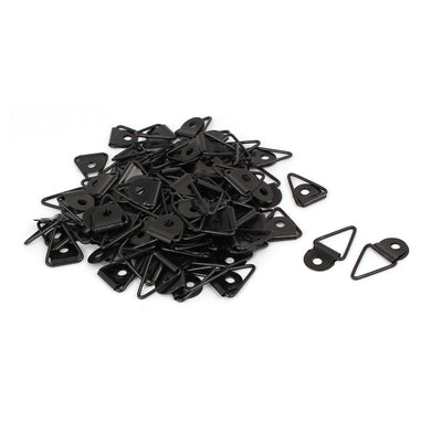 uxcell Uxcell Photo Frame Hanging Single Hole Triangle D-Ring Hanger Black 30mmx16mm 100pcs