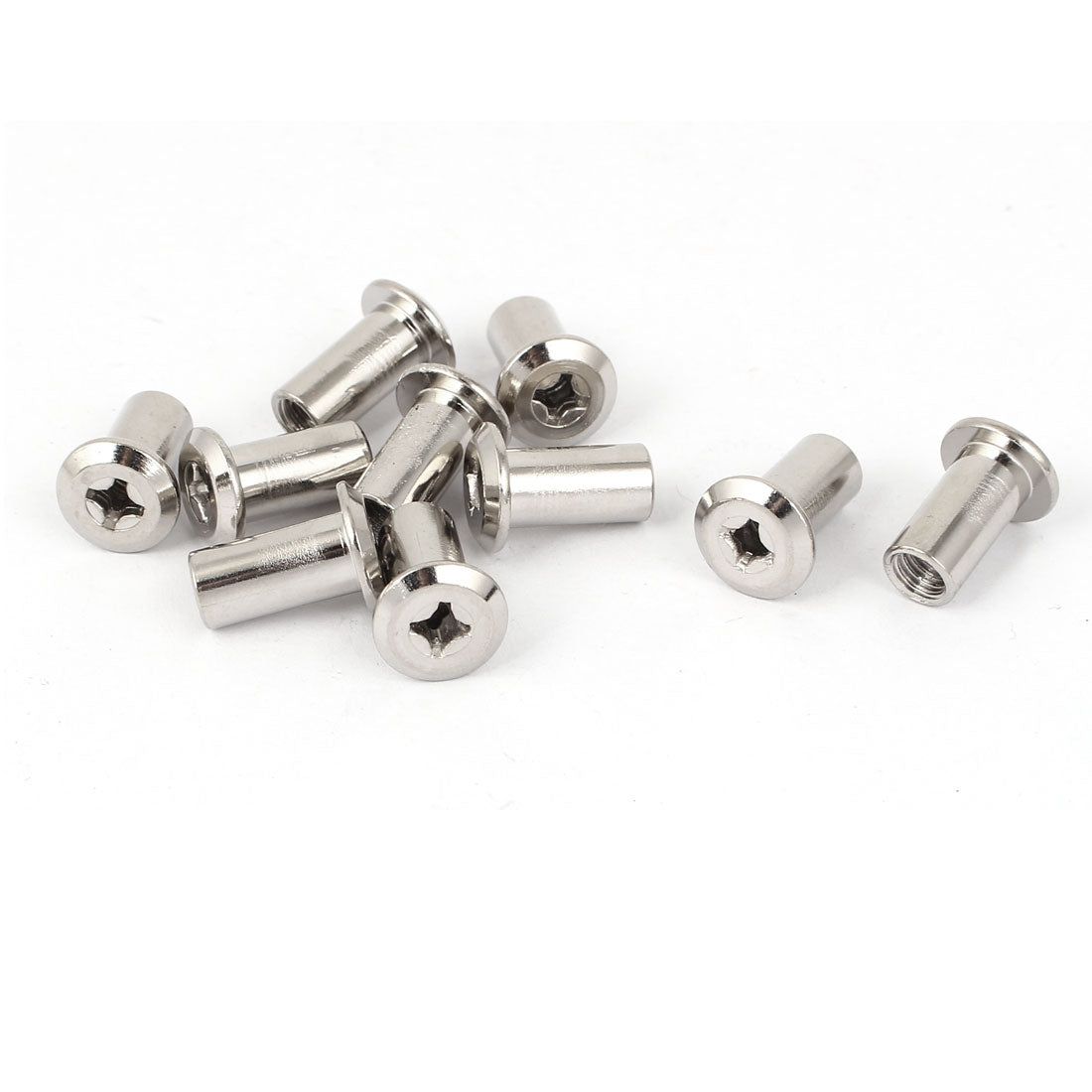 uxcell Uxcell 17mm x 6mm Rivet Phillips Head Socket Dowel Barrel Nuts 10 Pcs